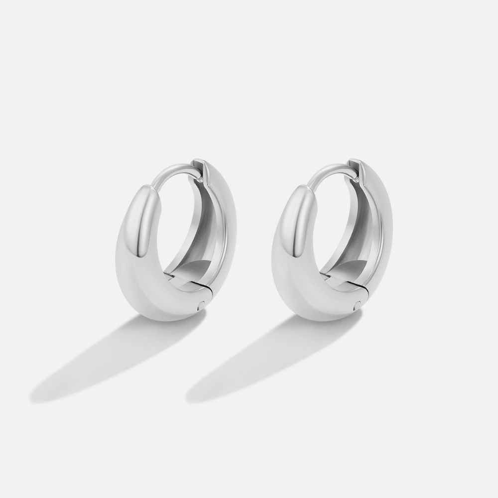 Boucles d'oreilles créoles en argent Audrey