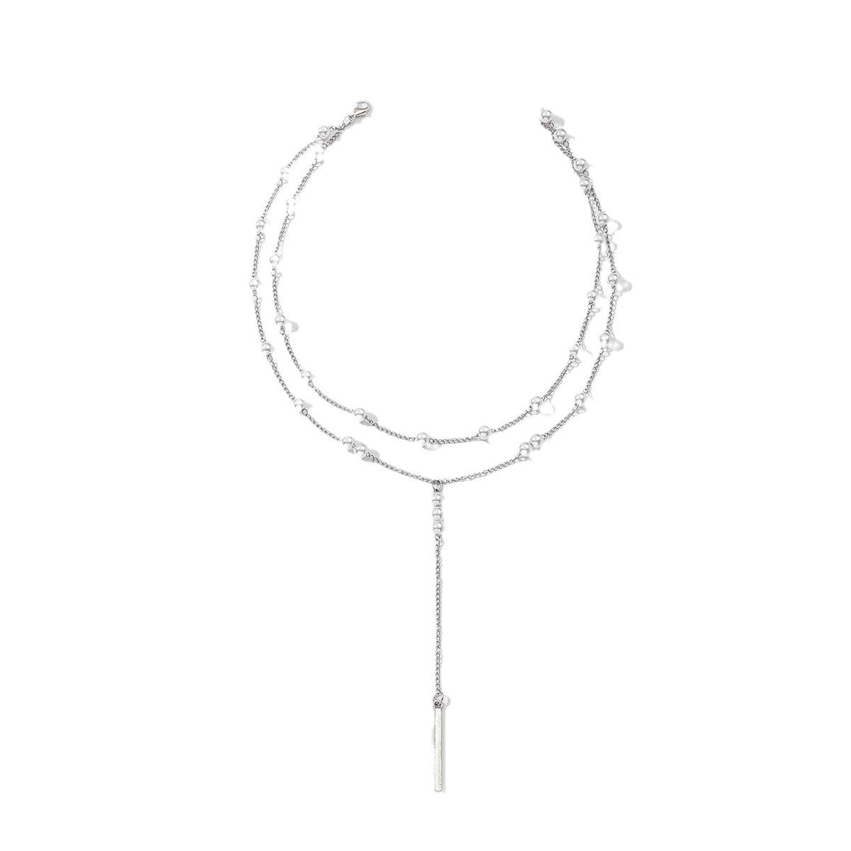 Collier Pendentif en Perle Argent Vintage