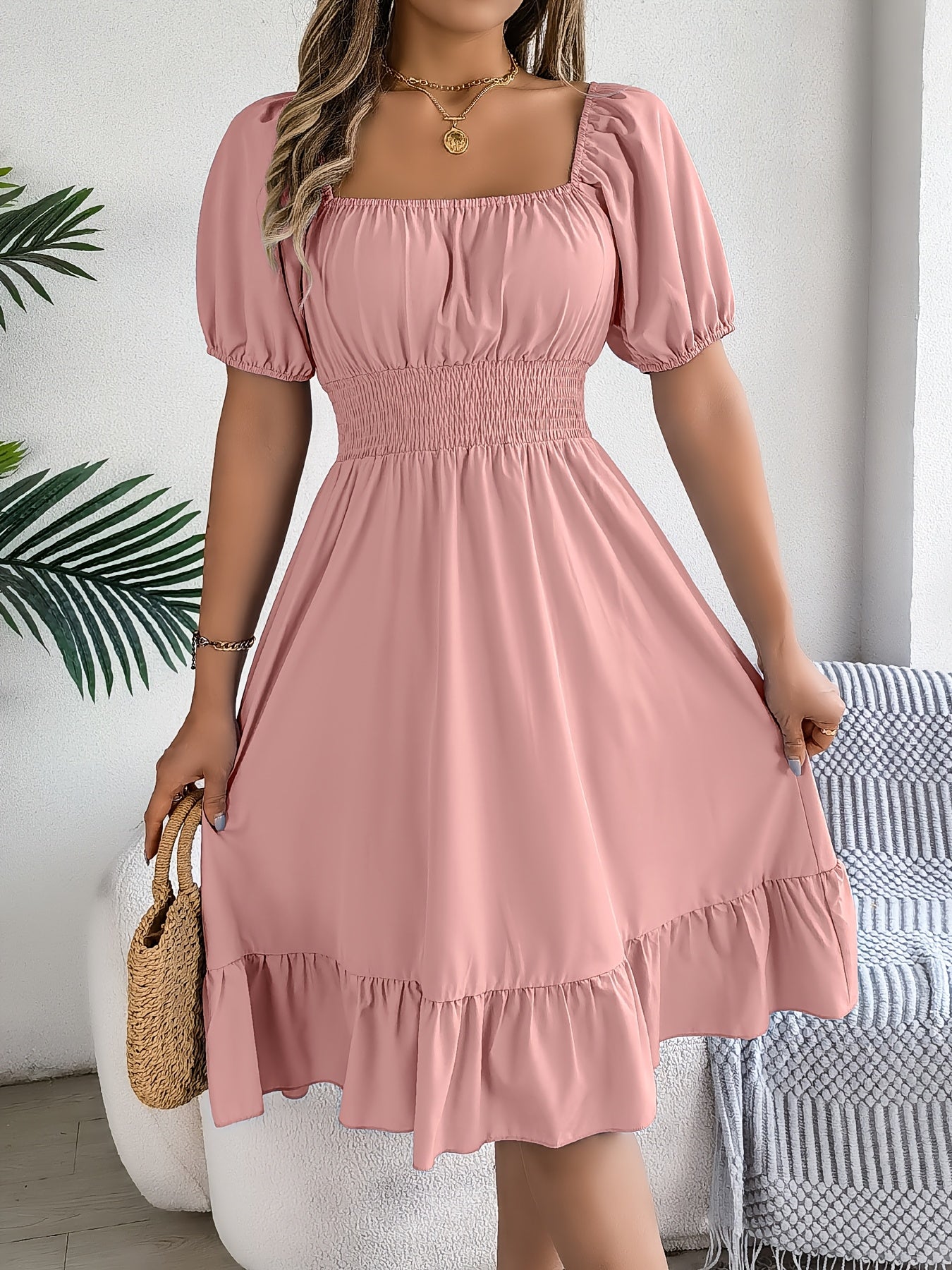 Sophia | Elegant Puff Sleeve Dress