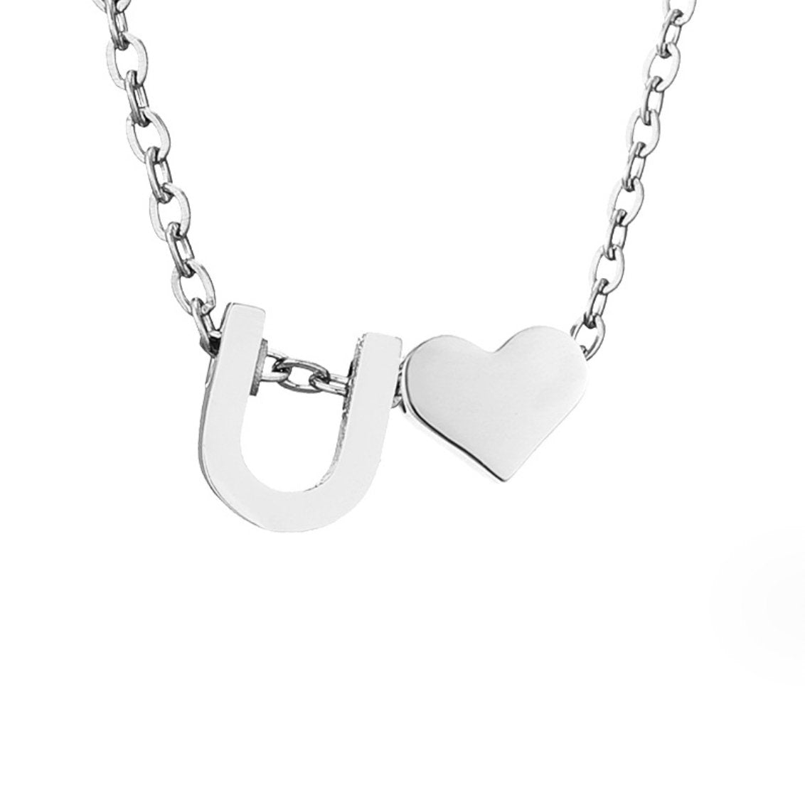 Collier en Argent 'Amour Éternel' avec Initiale