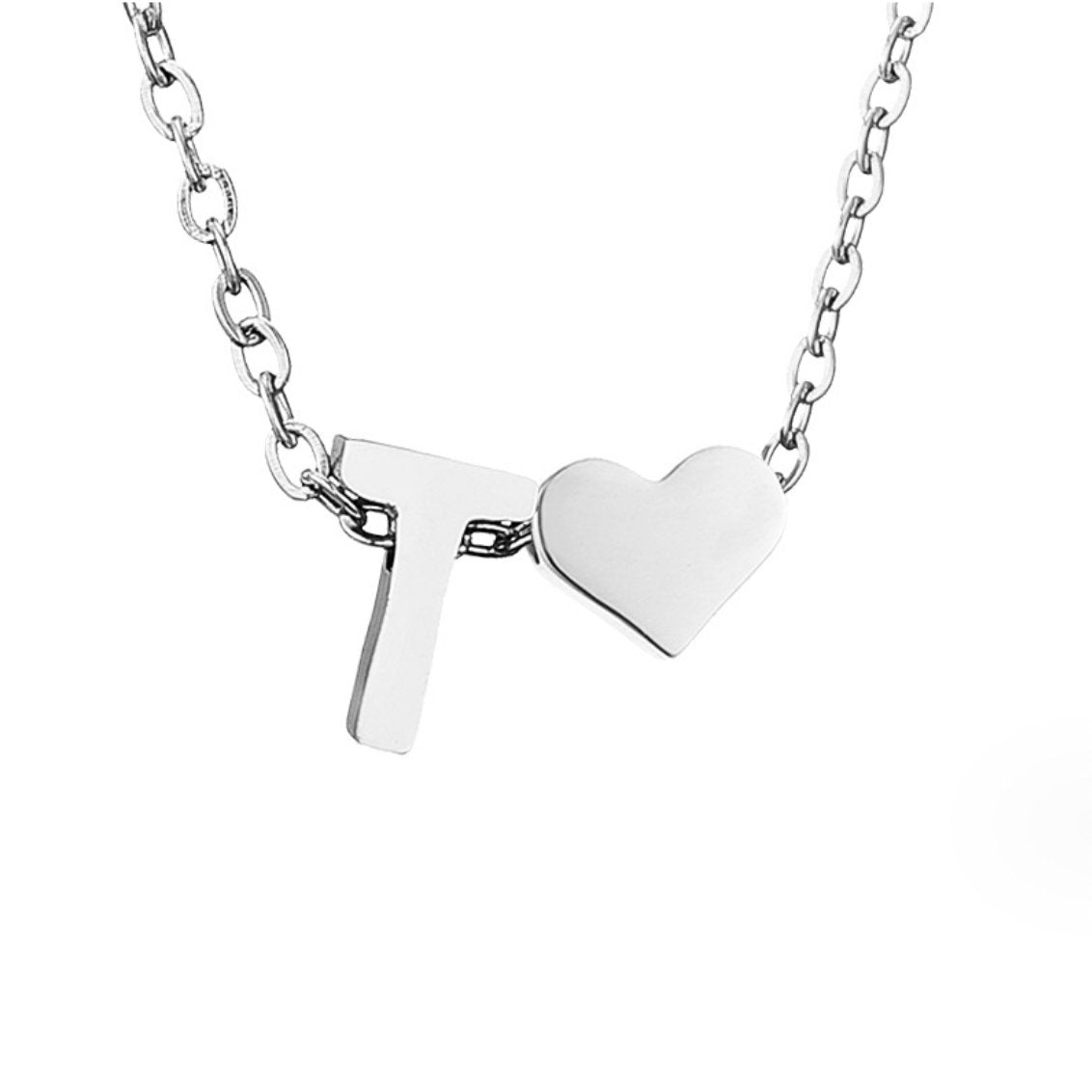 Collier en Argent 'Amour Éternel' avec Initiale