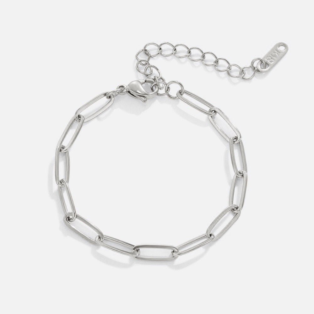 Bracelet en argent en forme de trombone