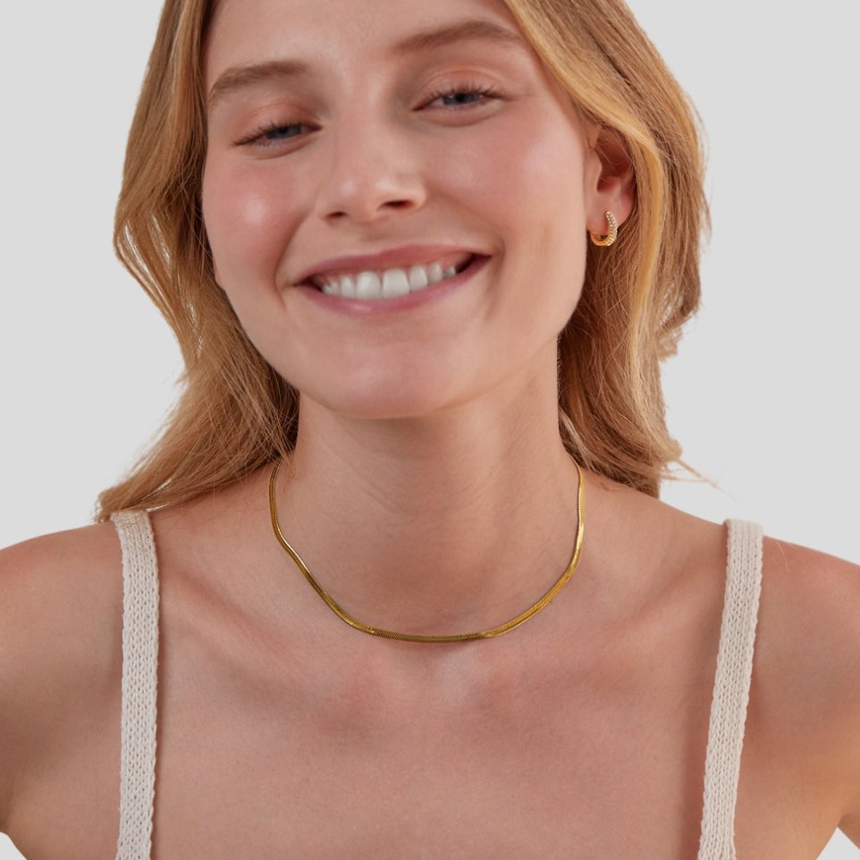 Collier en Chaîne Serpent en Or