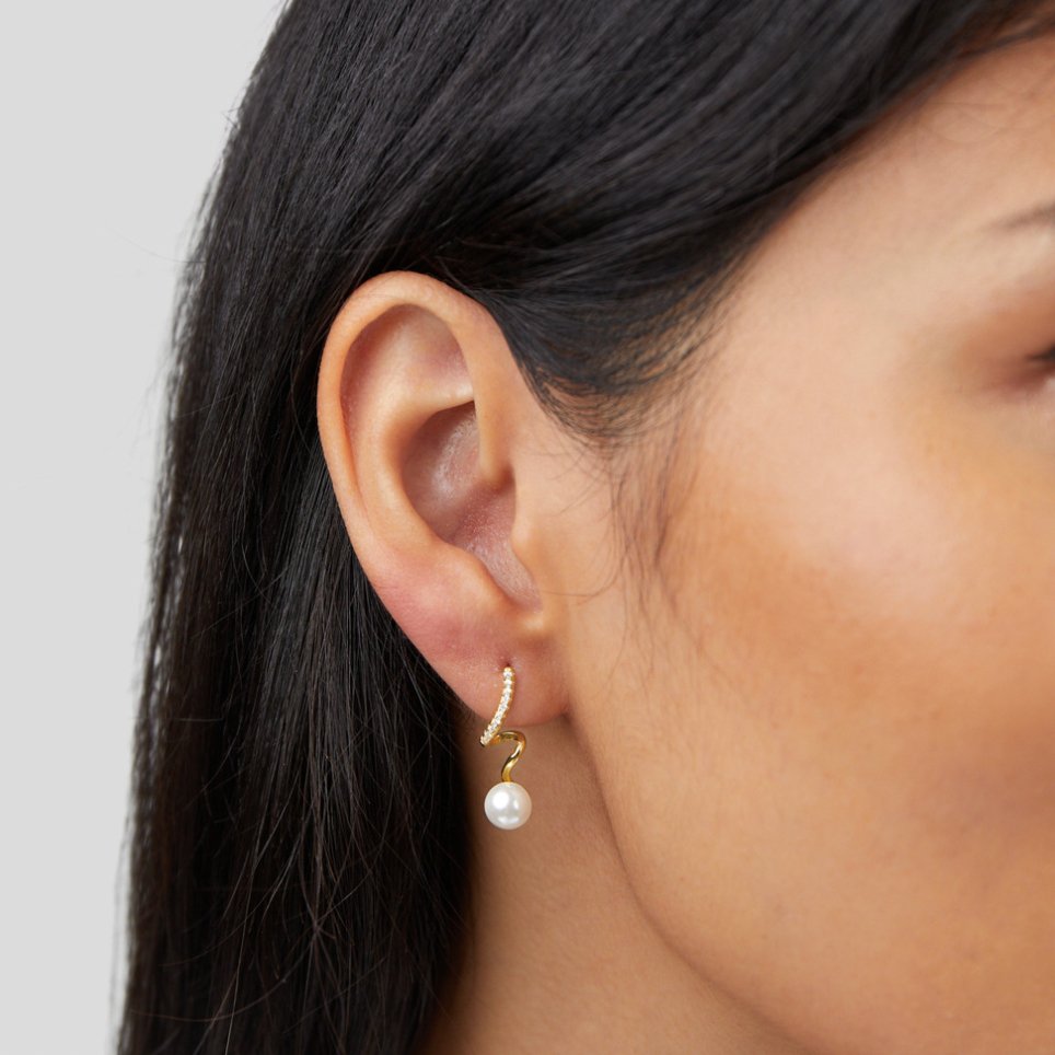 Boucles d'oreilles Tam Pearl Wave