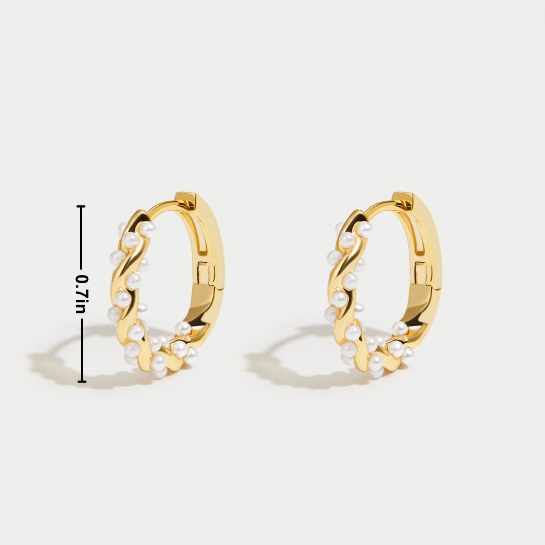 Boucles d'oreilles créoles en perles Vale