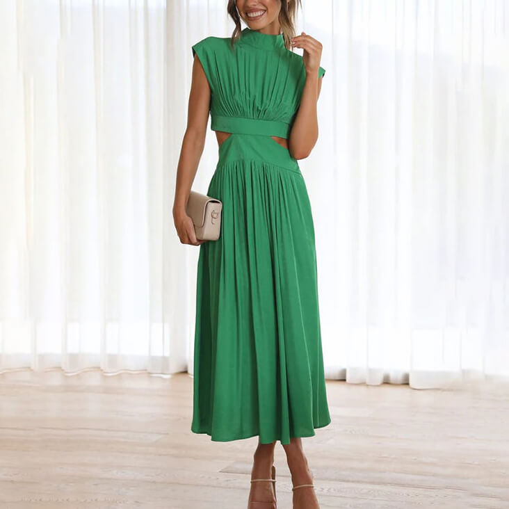 Emilia | Elegant High Neckline Dress