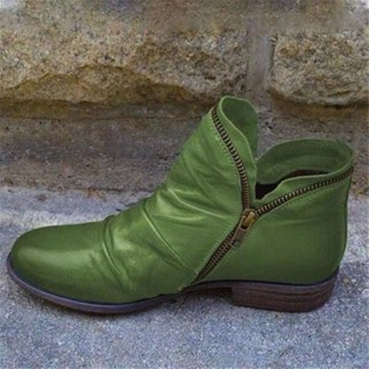 Victoria™ – Bottes en cuir avec fermeture éclair pratique