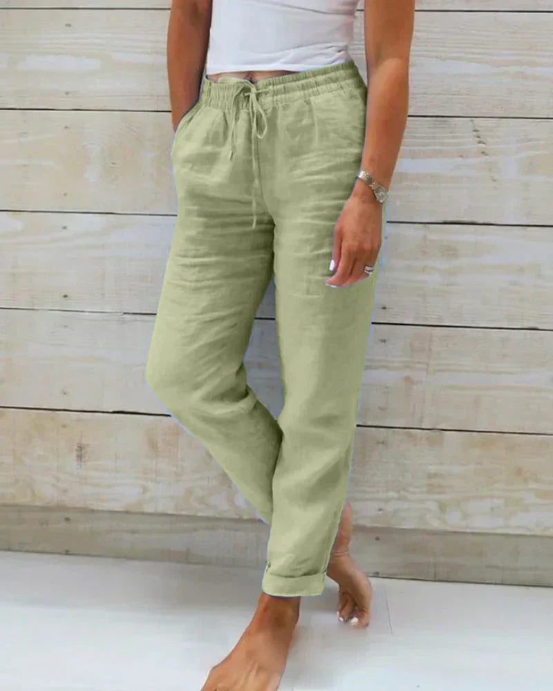 Eloise | Pantalon décontracté en mélange de lin