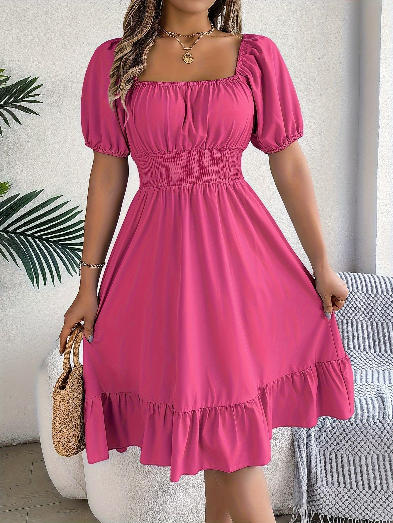 Sophia | Elegant Puff Sleeve Dress