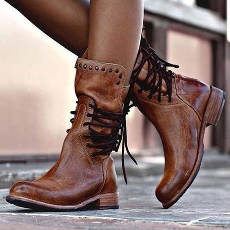 WYNONA | BOTTES EN CUIR RUSTIQUES VINTAGE