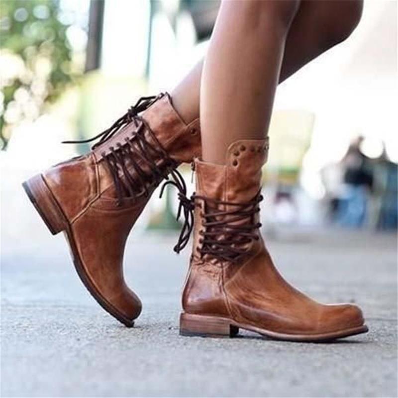 WYNONA | BOTTES EN CUIR RUSTIQUES VINTAGE