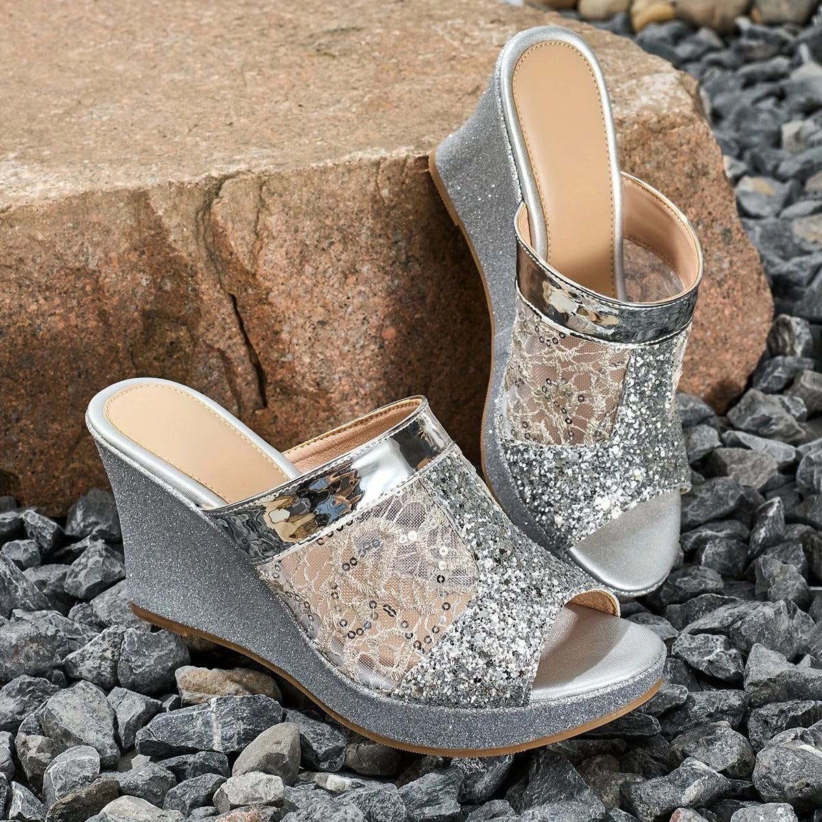 MARIEL | TALONS COMPENSÉS PAILLETÉS