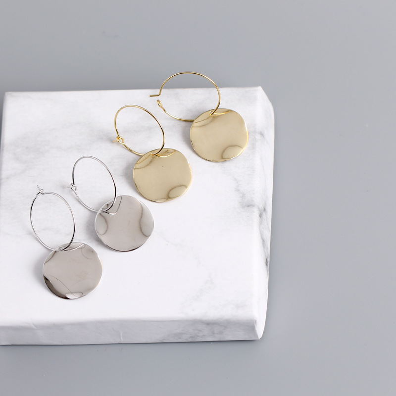 Boucles d'oreilles en argent plaqué or fait main