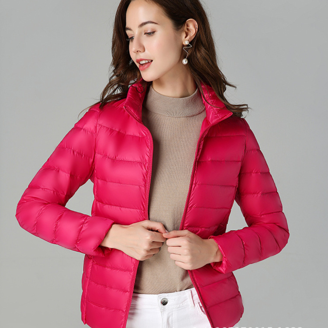 Myra™ | Ultralight Down Jacket with Sophisticated Pleats