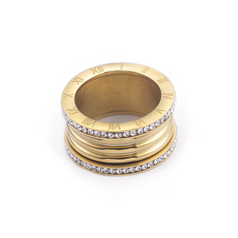 Bague en Zircon aux Chiffres Romains