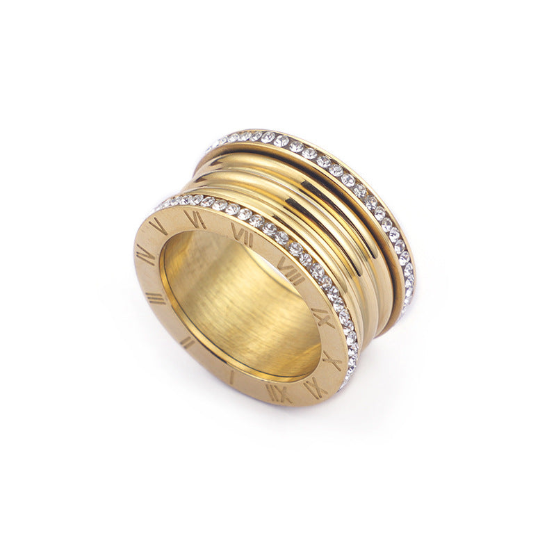 Bague en Zircon aux Chiffres Romains
