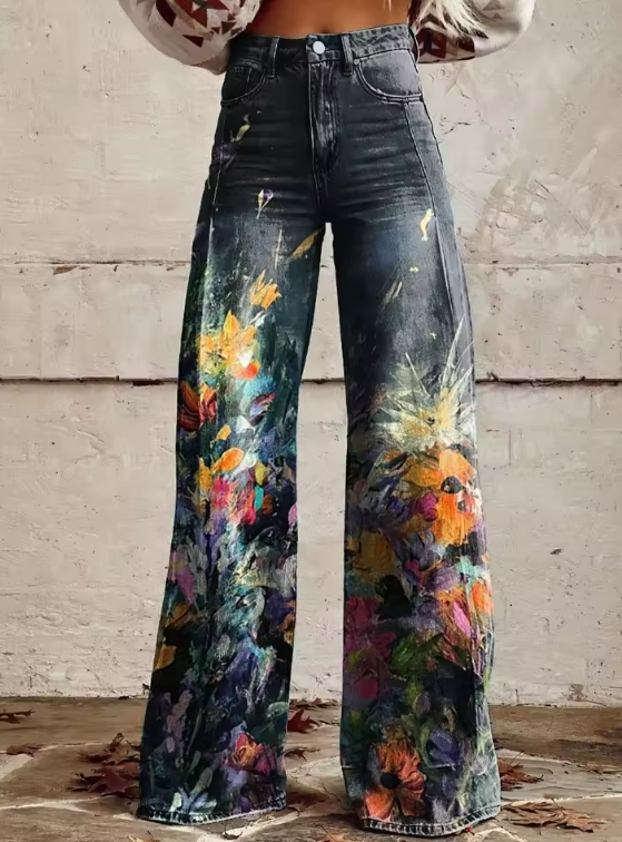 Nadia | Pantalon boho vintage avec jambes larges