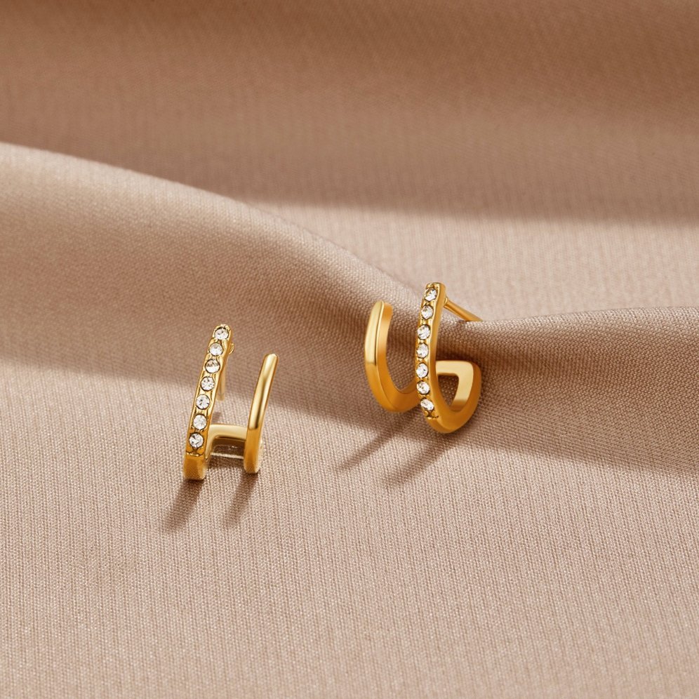 Boucles d'oreilles en cristal griffes