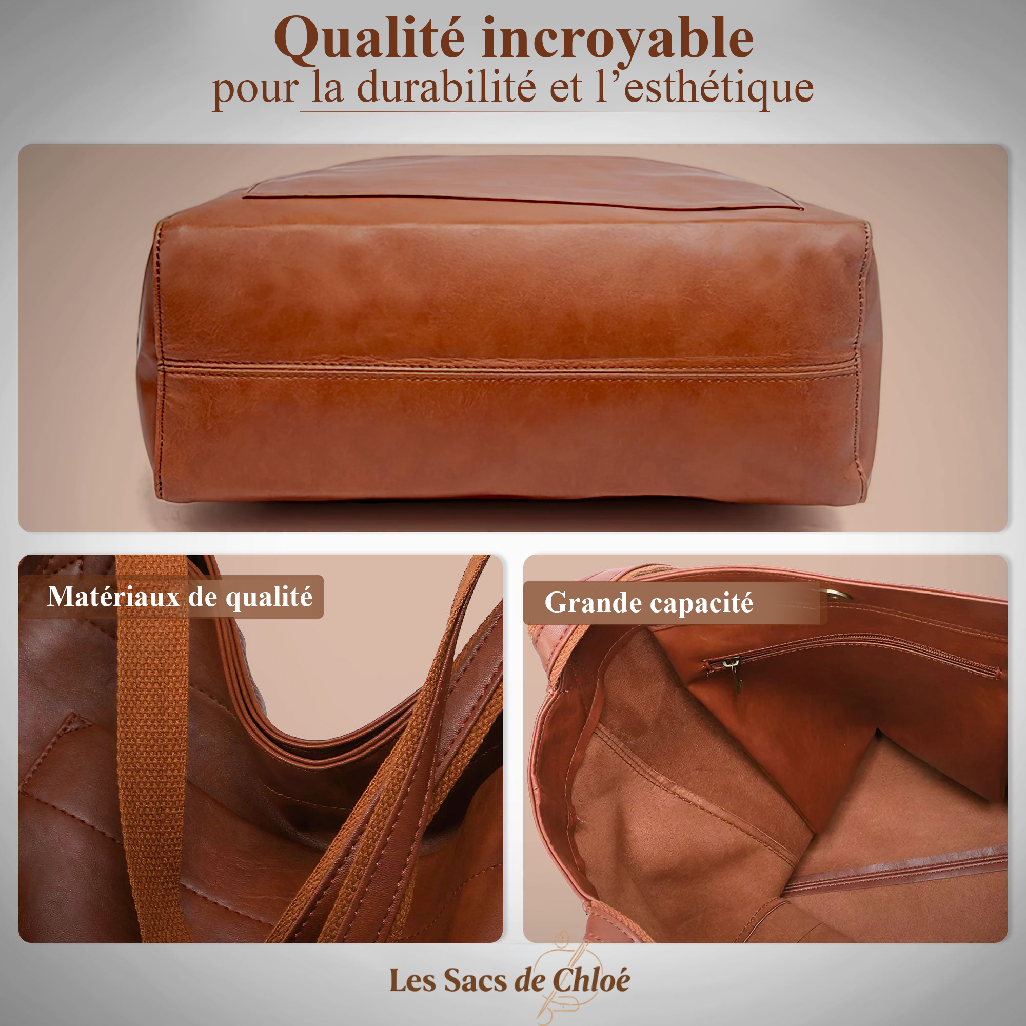Sac en cuir élégant de Lorena | Chic moderne