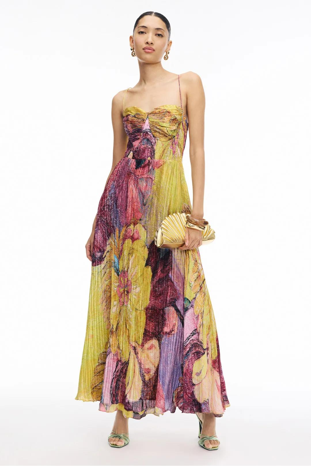 Kiara™ - ROBE MAXI IMPRIMÉE IKAT MULTICOLORE