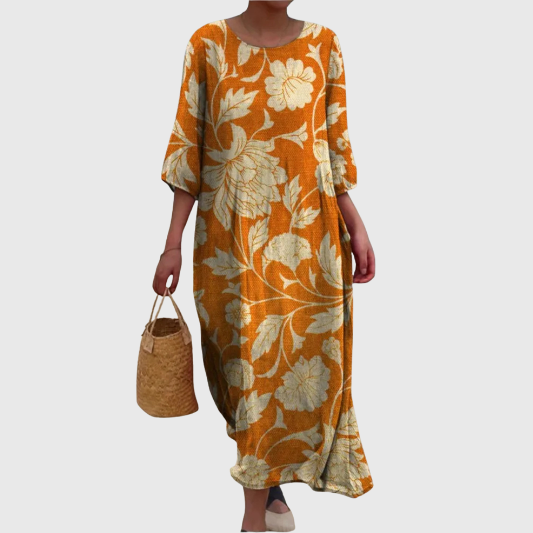 Cavell™ – Robe Fleurie avec Éclat Chaleureux