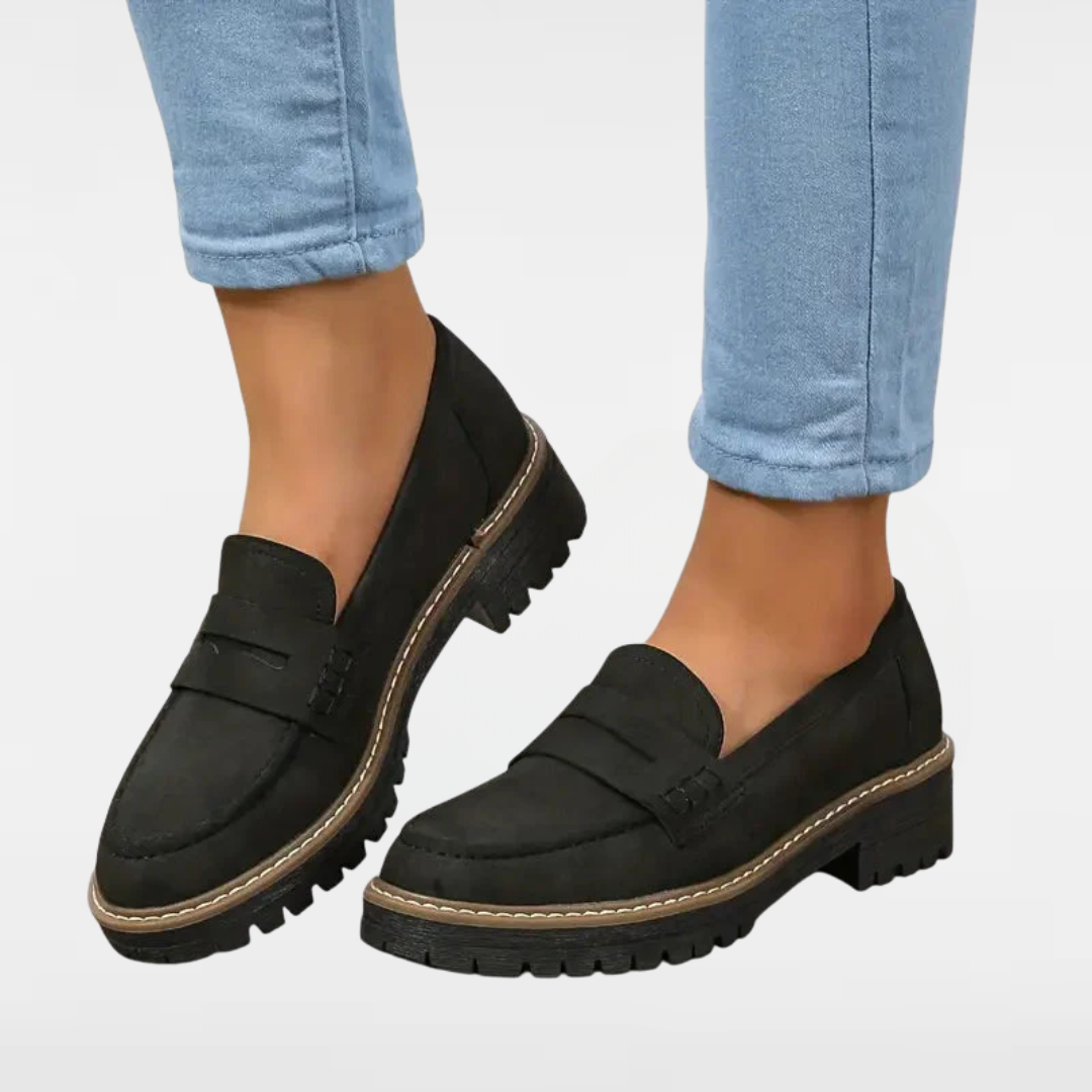 Carenza | Mocassins en daim pour femmes avec semelle robuste