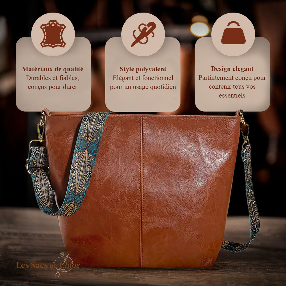 Le Charme Vintage de Chelsey | Sac à Bandoulière en Cuir