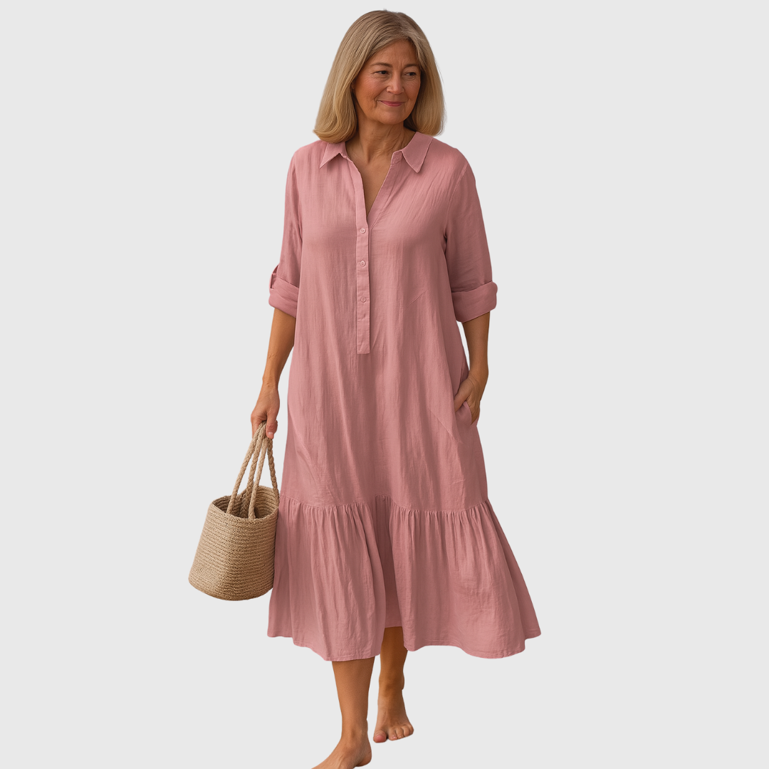 Cavell™ – Robe avec Col & Ourlet Flottant