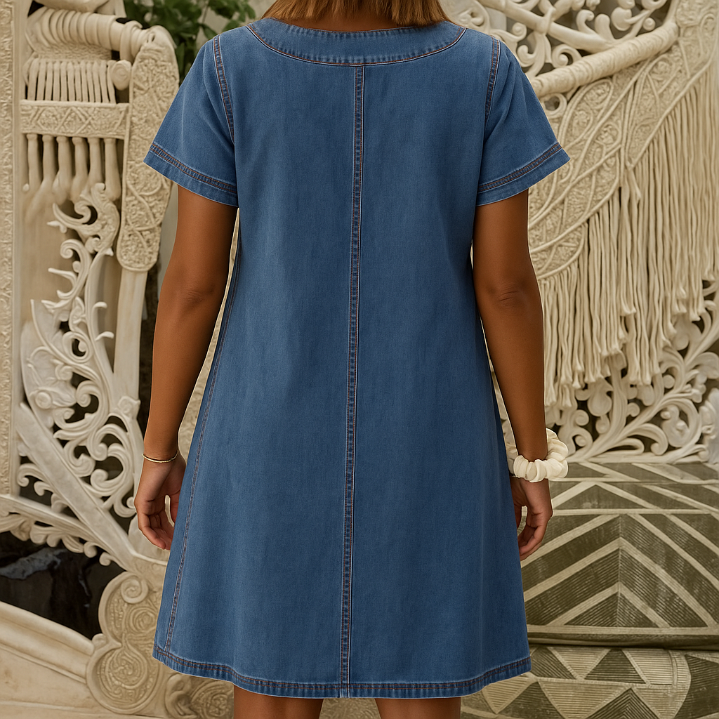 Claire Montréal™ - ROBE EN DENIM LÉGÈRE AVEC UNE COUPE DÉCONTRACTÉE