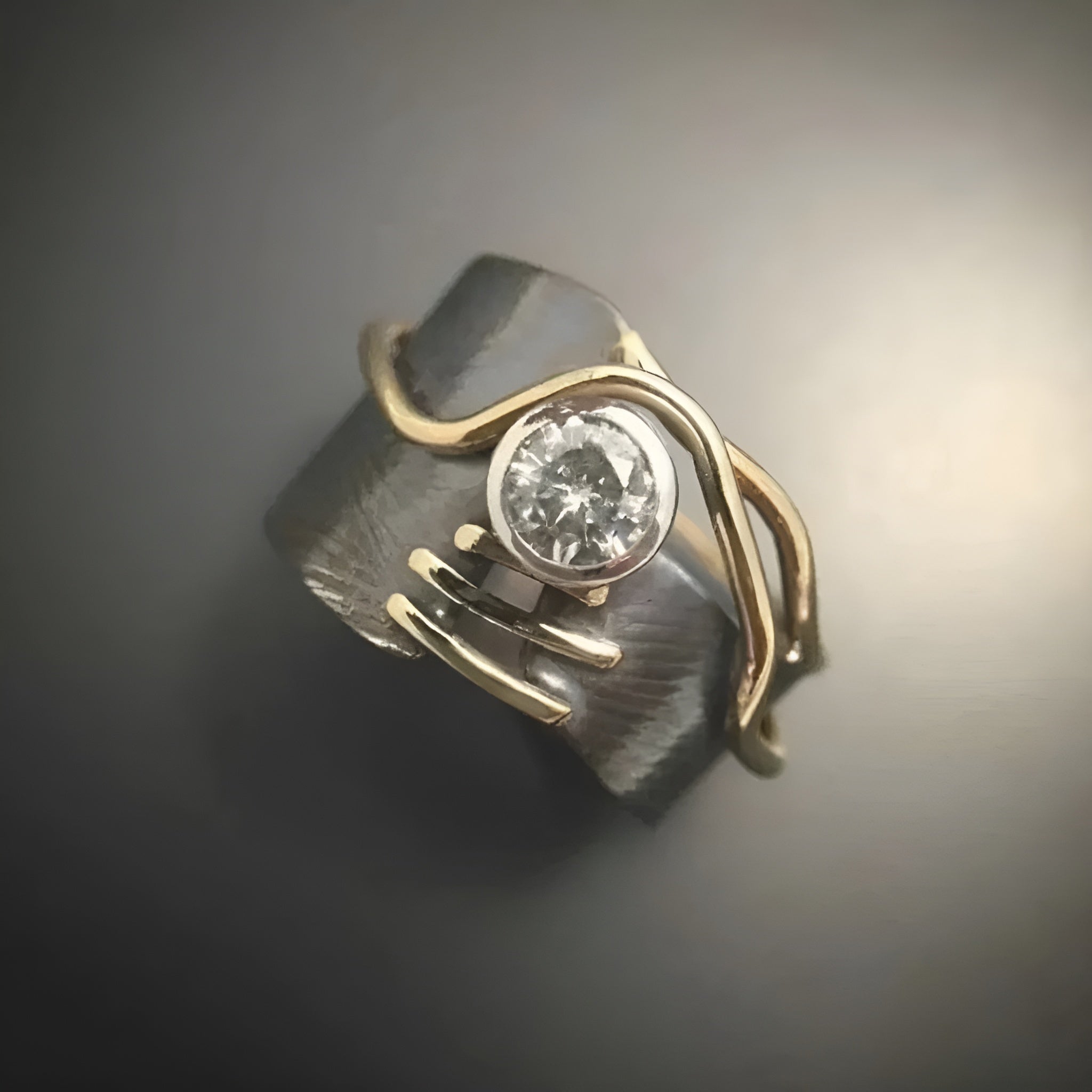 Deep - Bague Vintage en Argent Éclatant