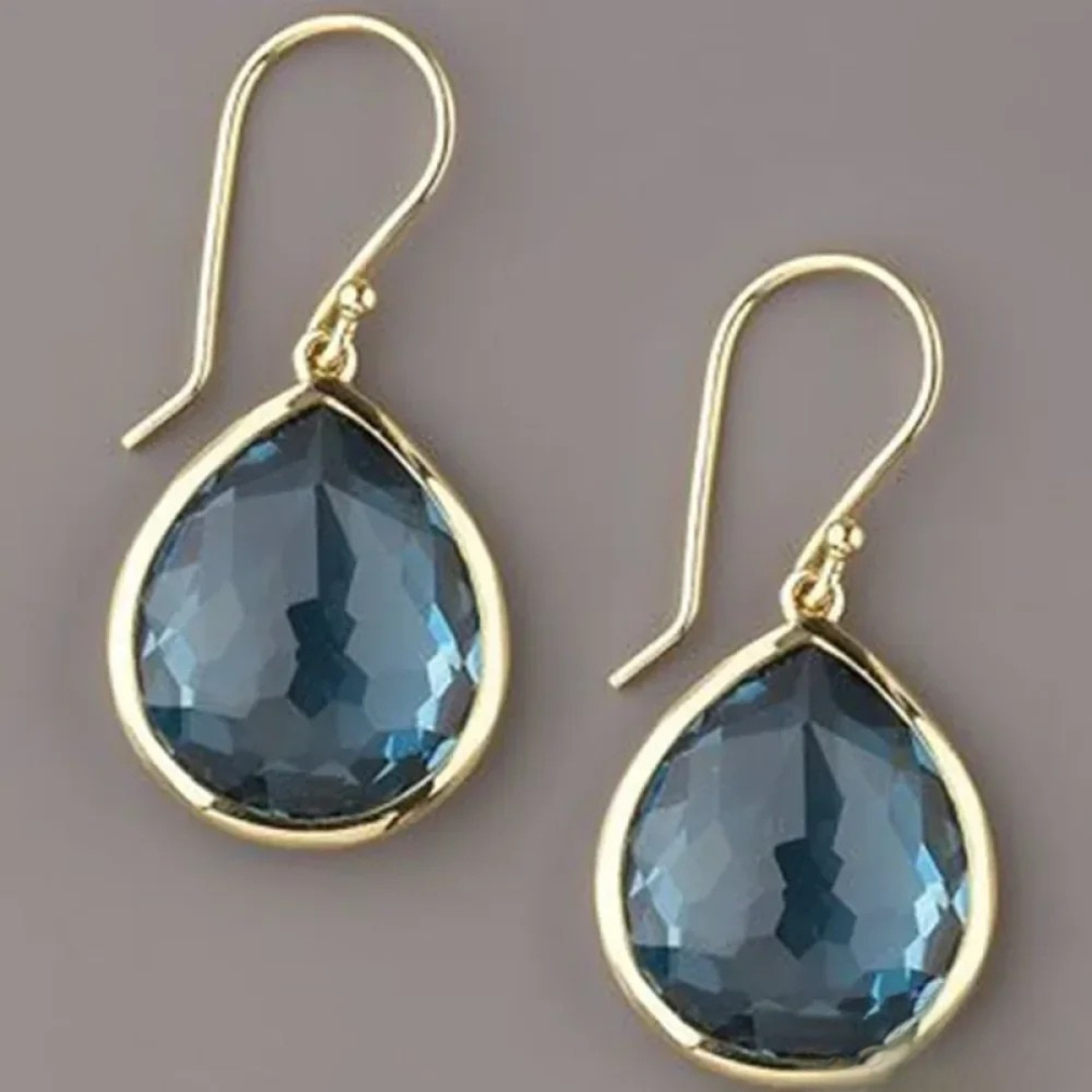 Gouttes de Cristal Bleu Rétro