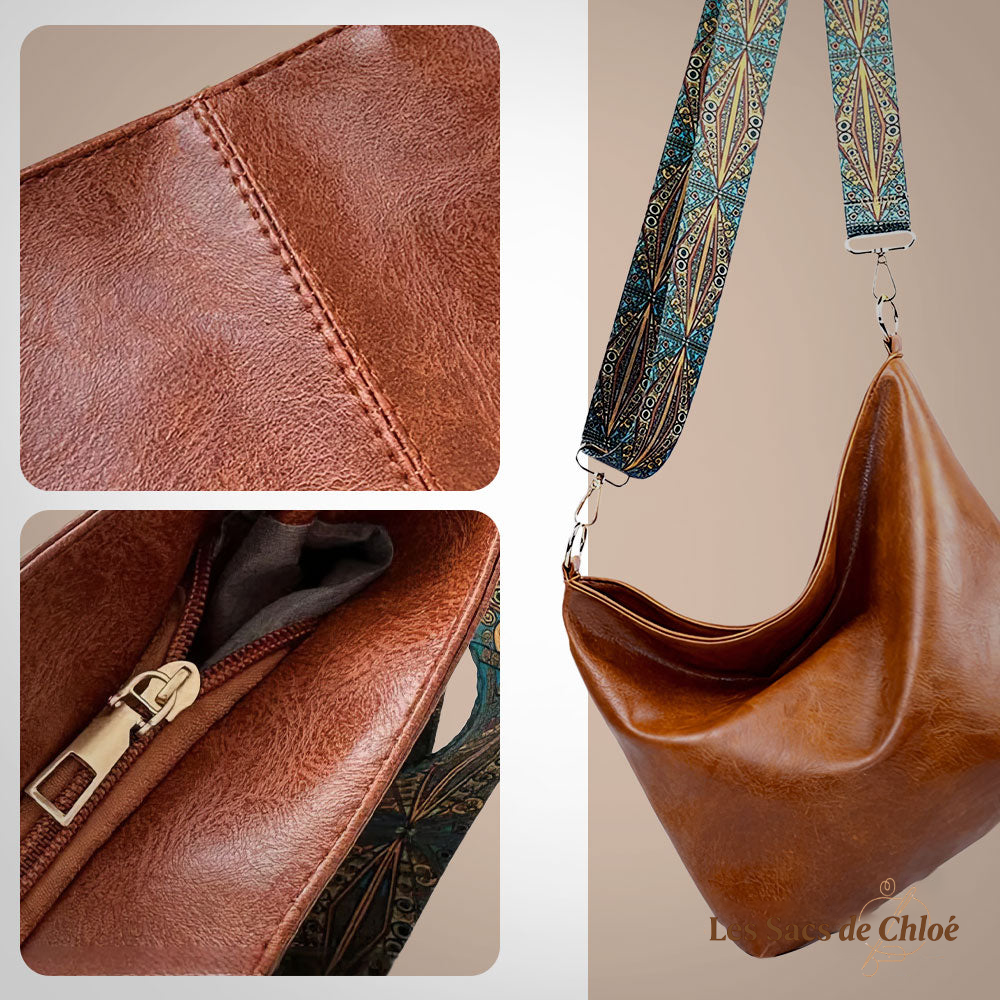 Le Charme Vintage de Chelsey | Sac à Bandoulière en Cuir