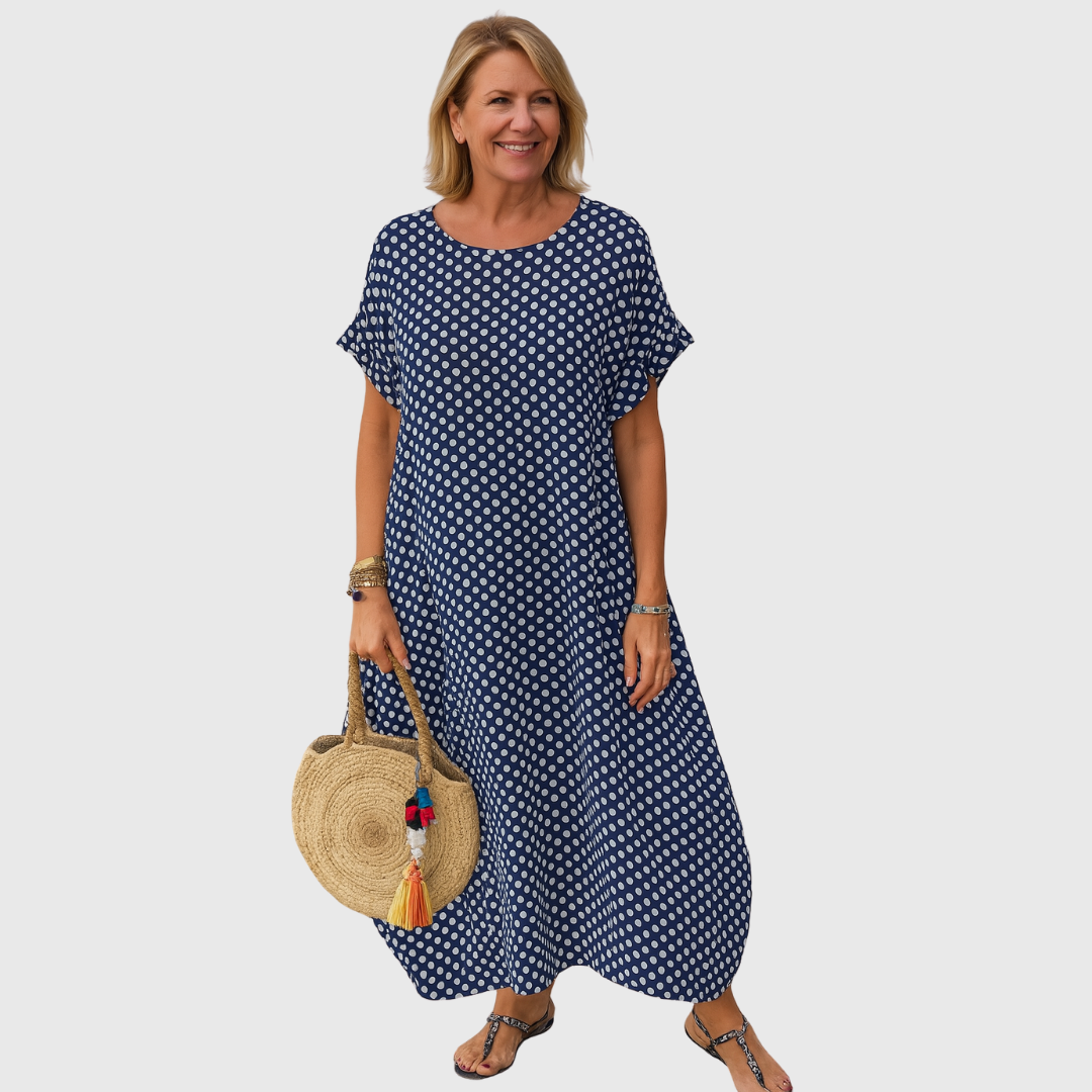 Cavell™ – Robe d'été légère avec un motif à pois intemporel et une coupe confortable