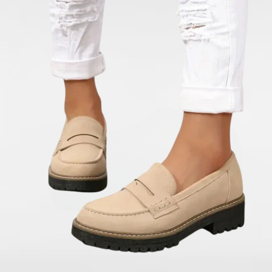 Carenza | Mocassins en daim pour femmes avec semelle robuste