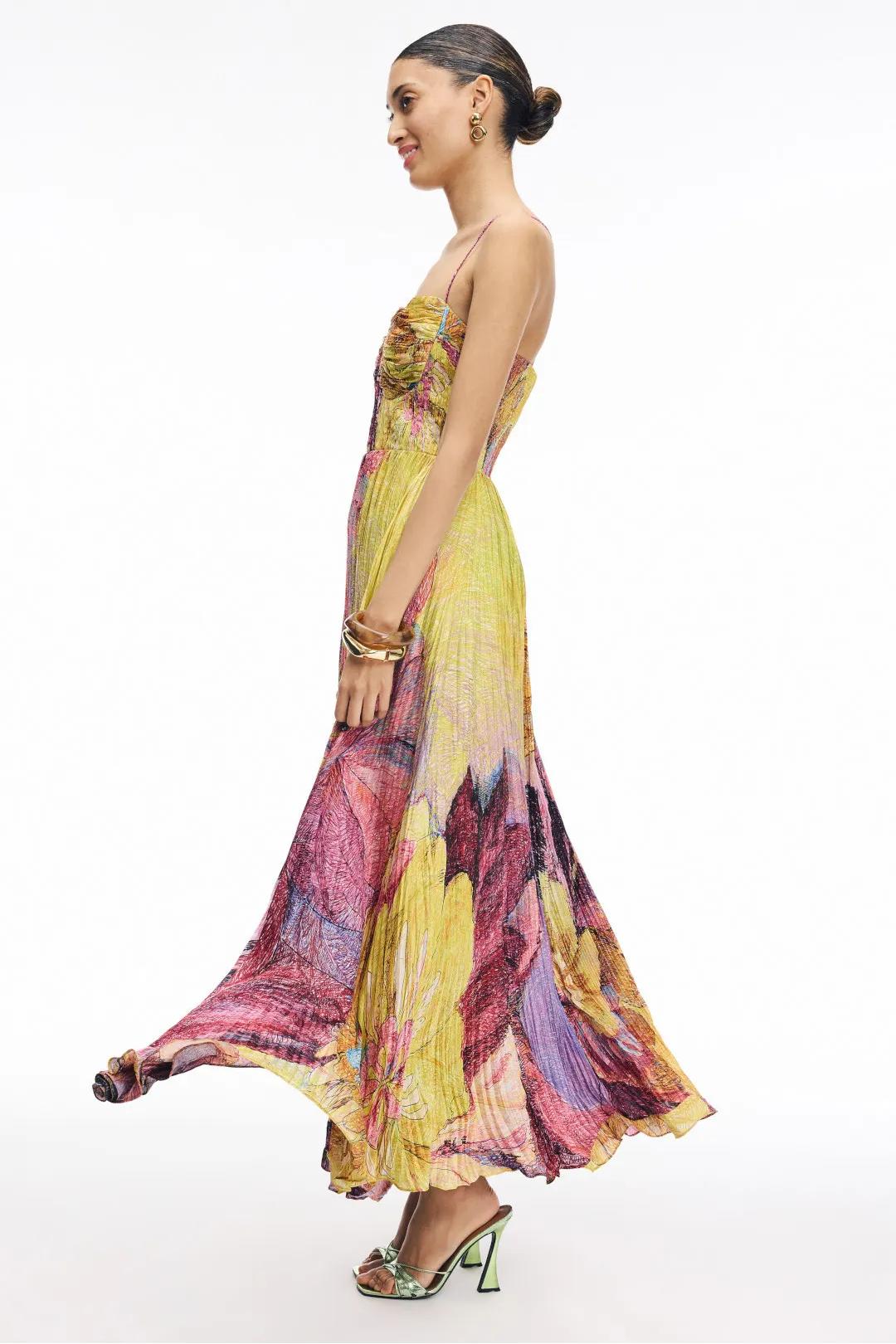 Kiara™ - ROBE MAXI IMPRIMÉE IKAT MULTICOLORE