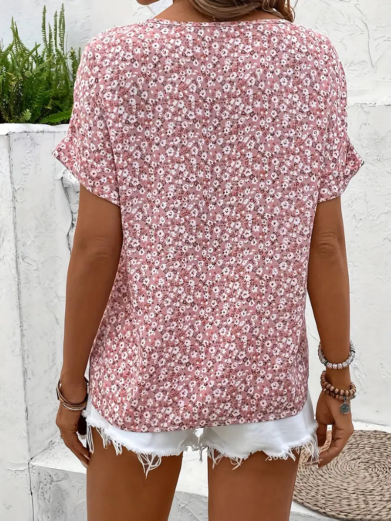FLORENCE™ - BLOUSE À IMPRIMÉ FLORAL COUVRANT LE VENTRE