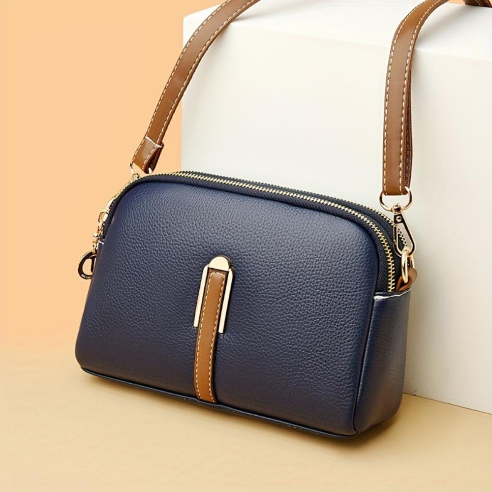 Sac à bandoulière Mila en relief Litchi