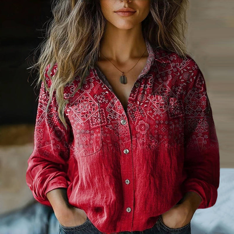 MONICA™ - BLOUSE PRINTANIÈRE VINTAGE