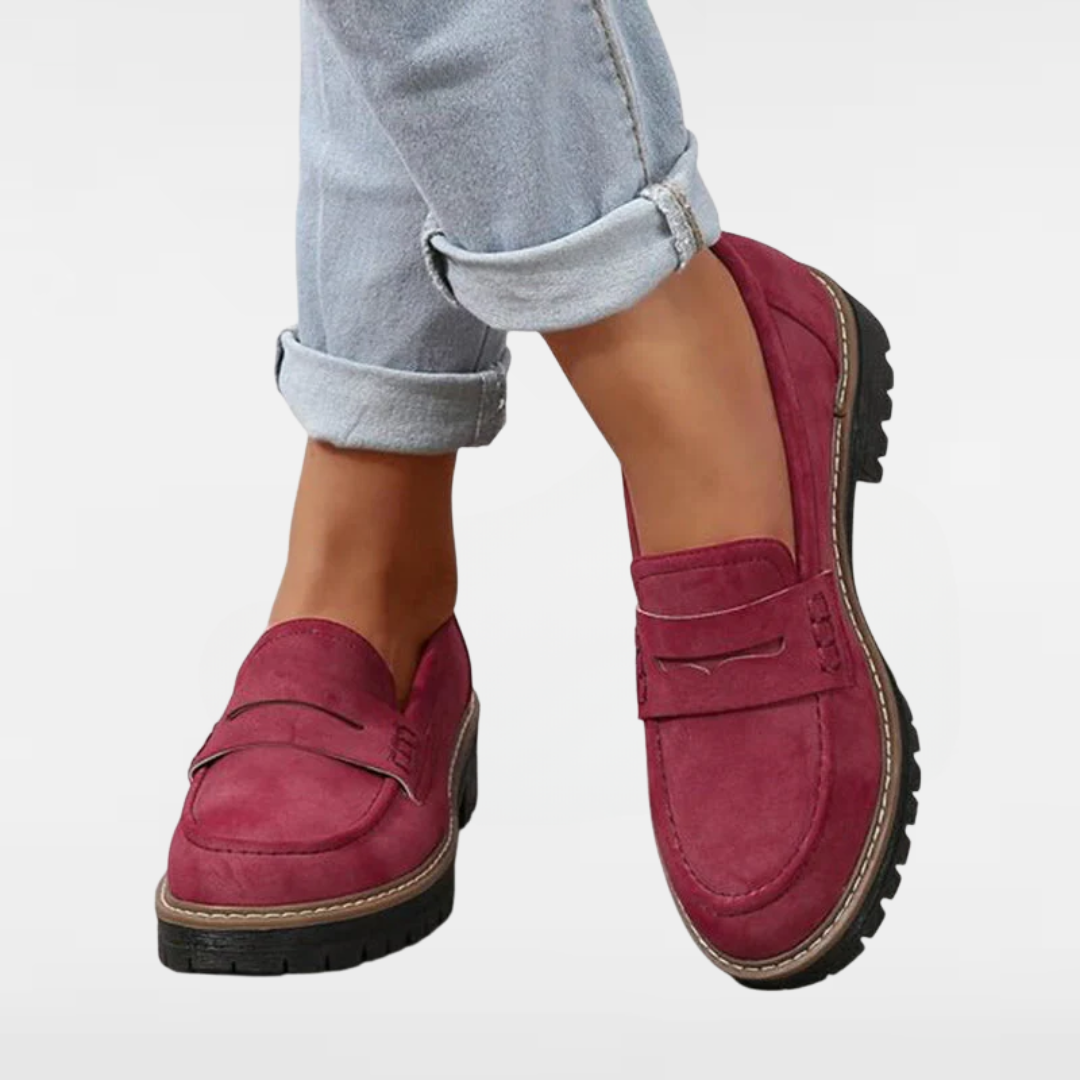 Carenza | Mocassins en daim pour femmes avec semelle robuste