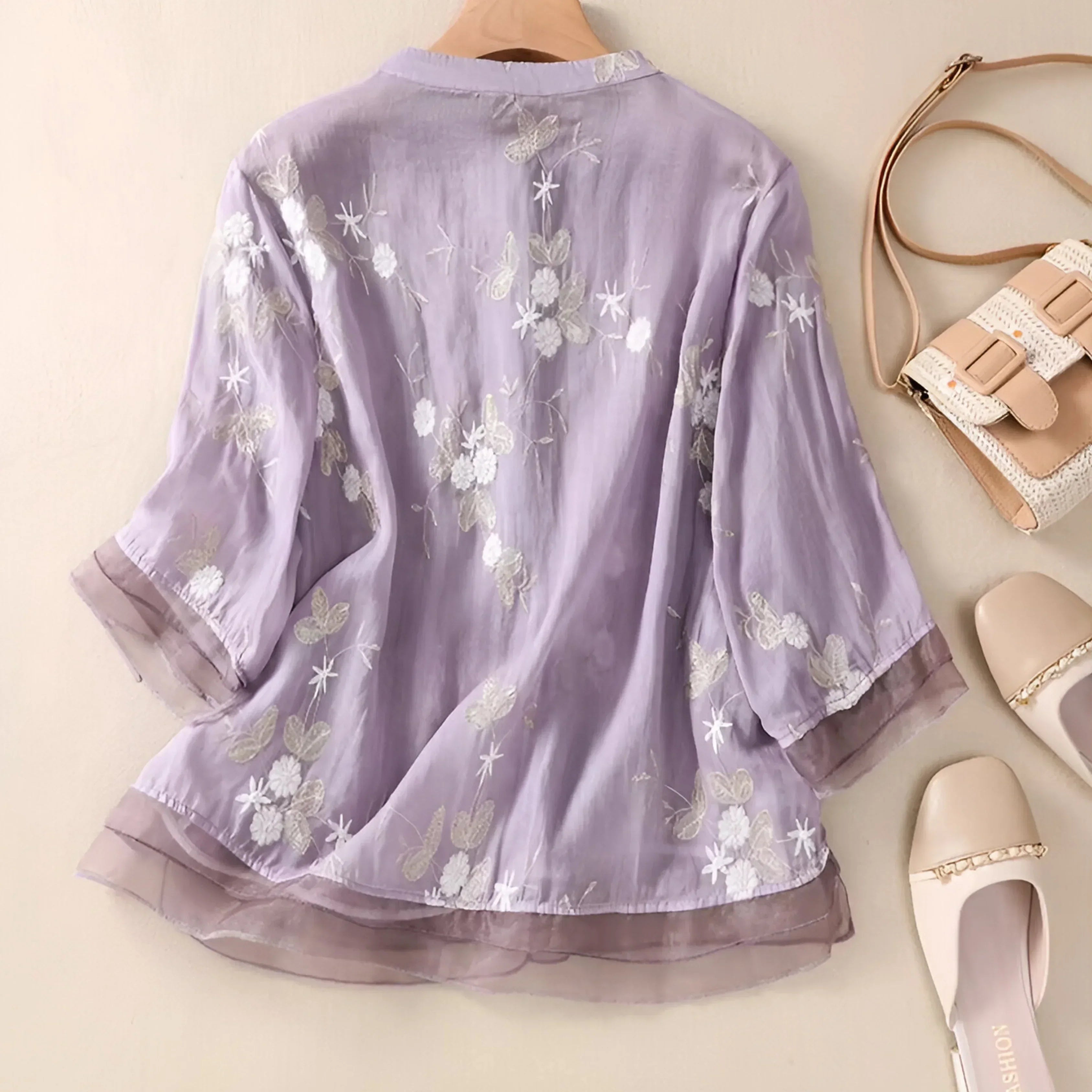 LUCILLE™ - BLOUSE FLORALE À BOUTONNER