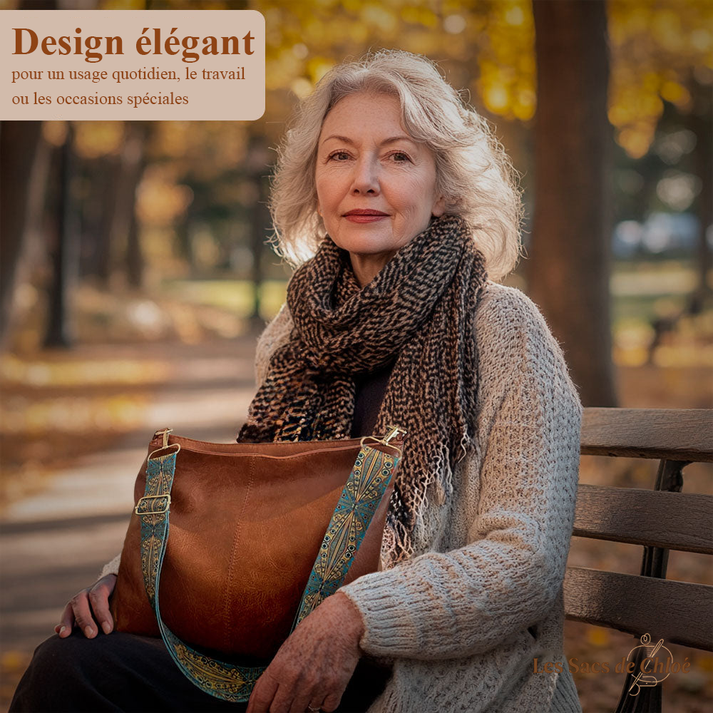 Le Charme Vintage de Chelsey | Sac à Bandoulière en Cuir