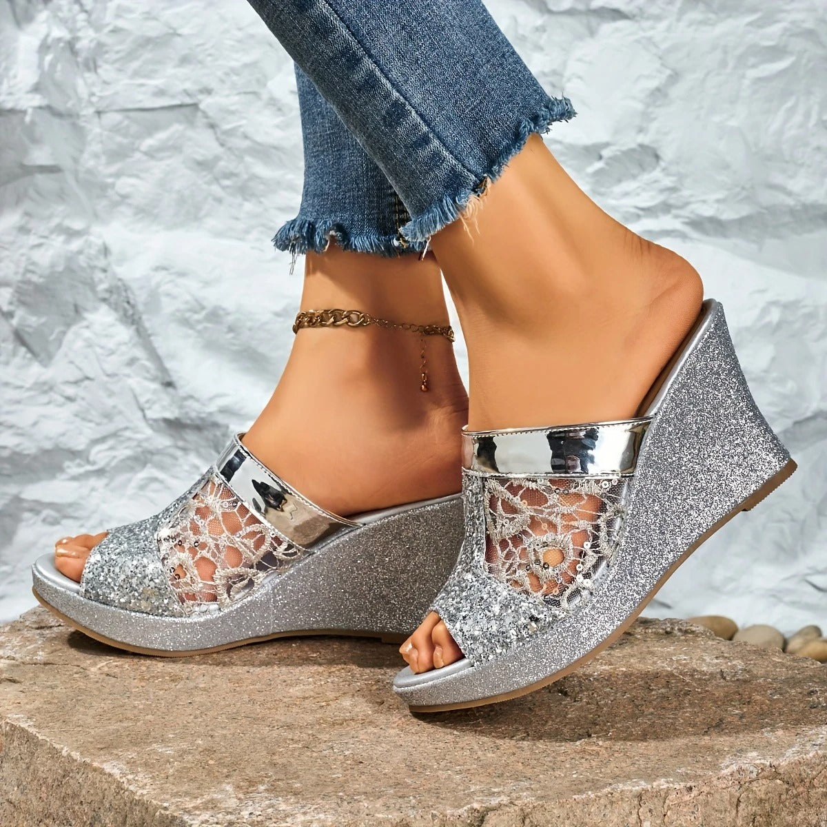 MARIEL | TALONS COMPENSÉS PAILLETÉS