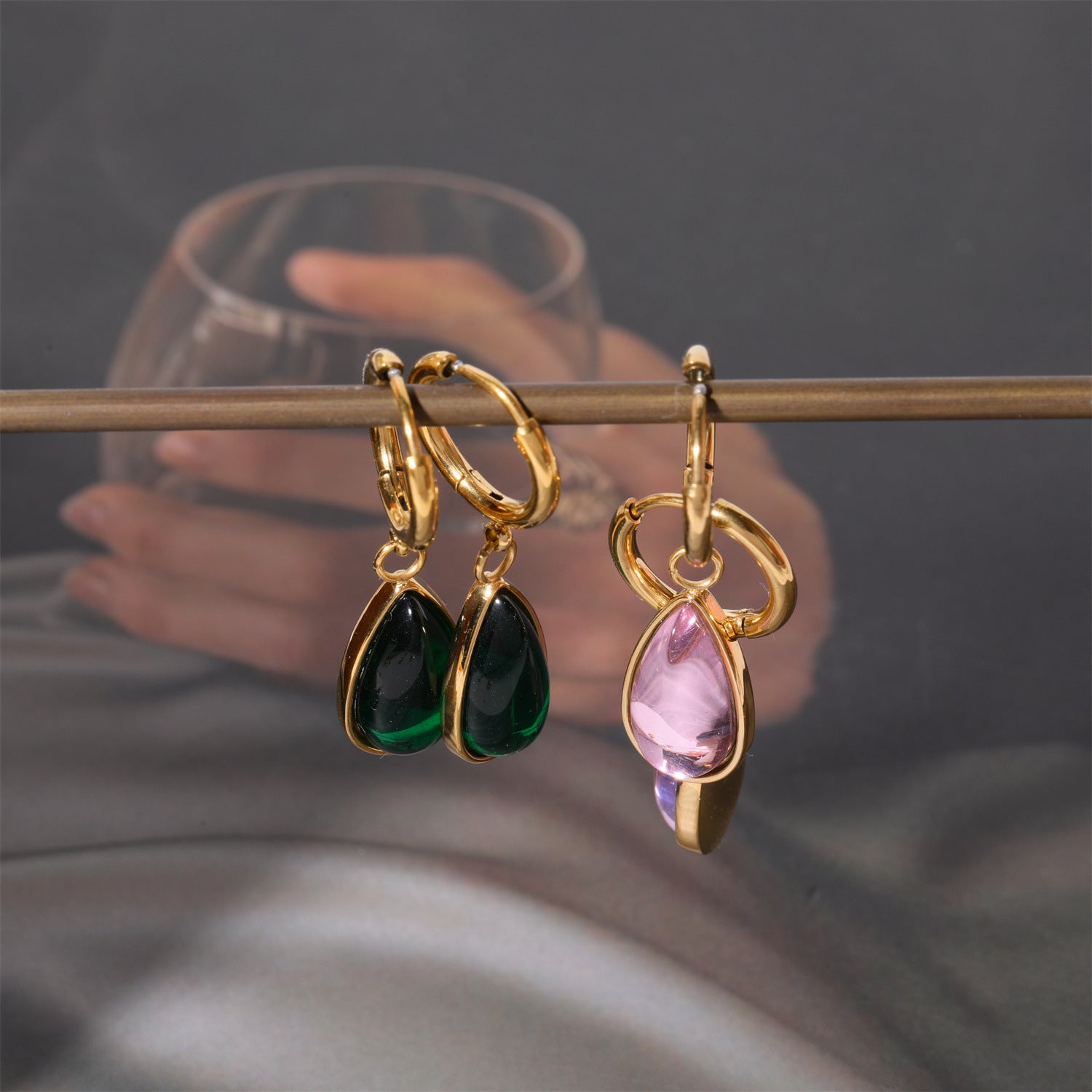 Boucles d'Oreilles en Cristal
