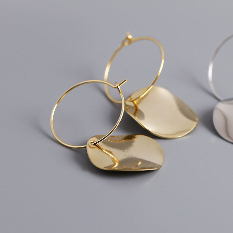 Boucles d'oreilles en argent plaqué or fait main