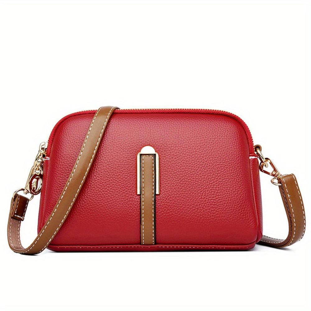 Sac à bandoulière Mila en relief Litchi