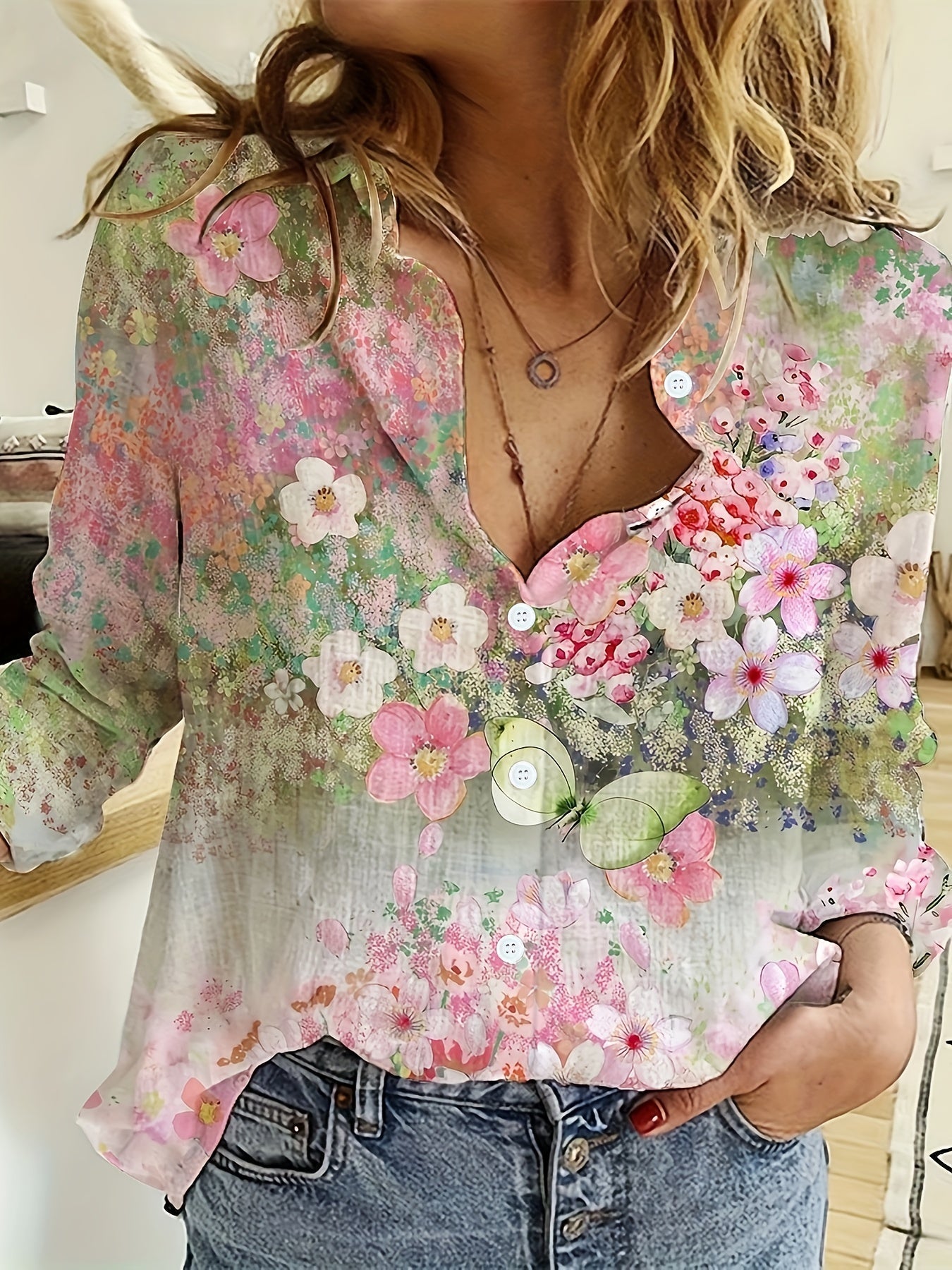 LUCIA™ - BLOUSE BOHO FLORALE