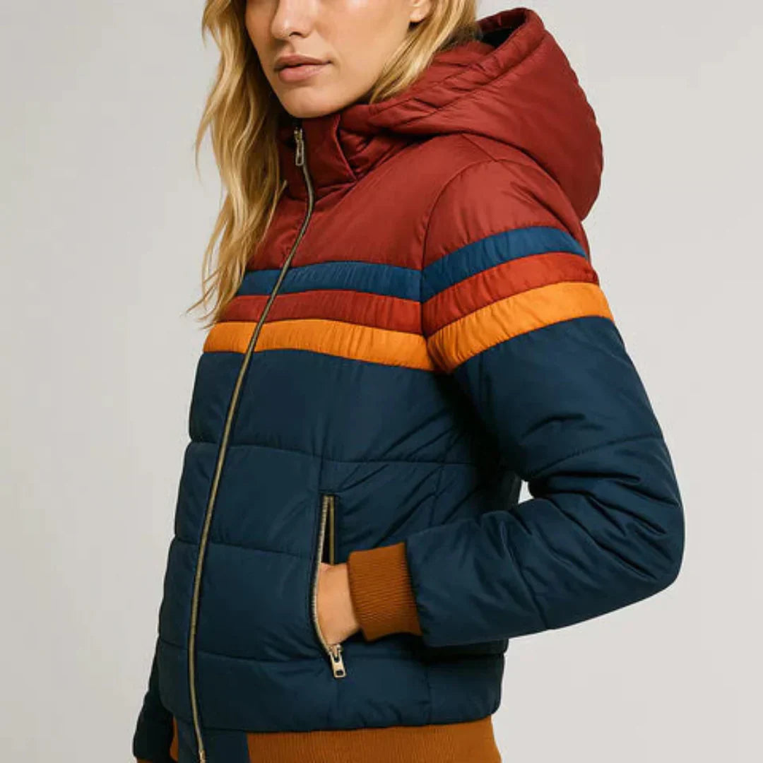 Sophia  | Retro Striped Padded Jacket