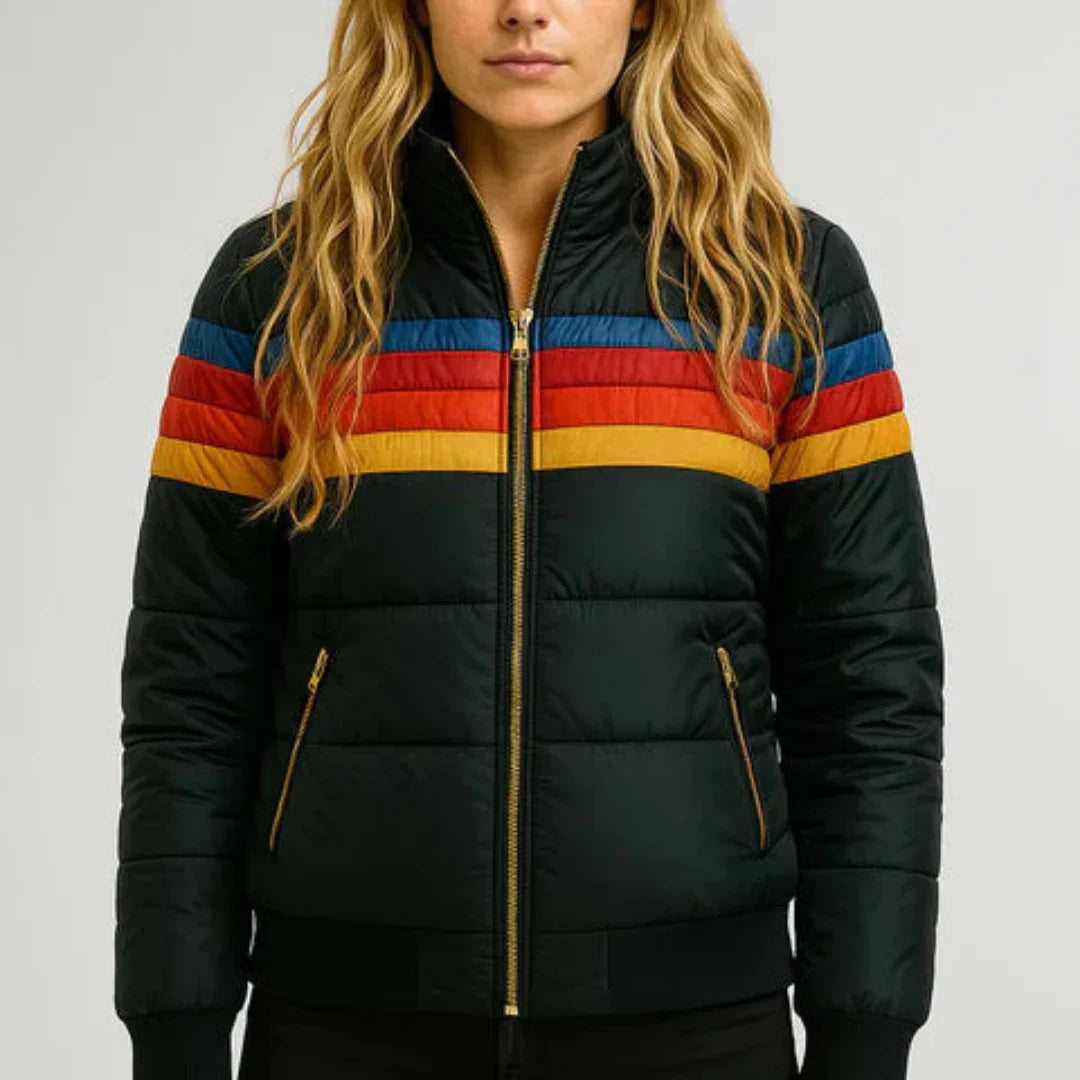 Sophia  | Retro Striped Padded Jacket