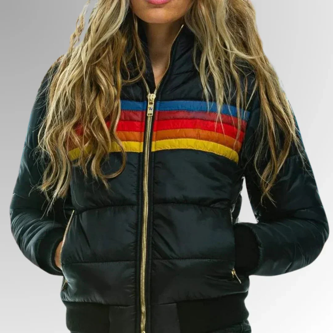 Sophia  | Retro Striped Padded Jacket