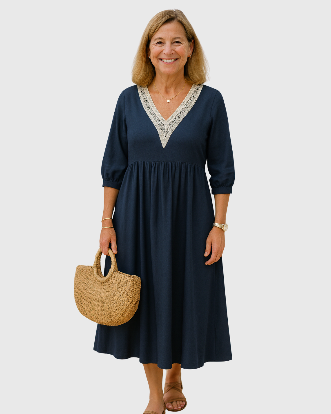 Cavell™ – Robe d'Été Élégante avec Décolleté en V & Coupe Ample Confortable